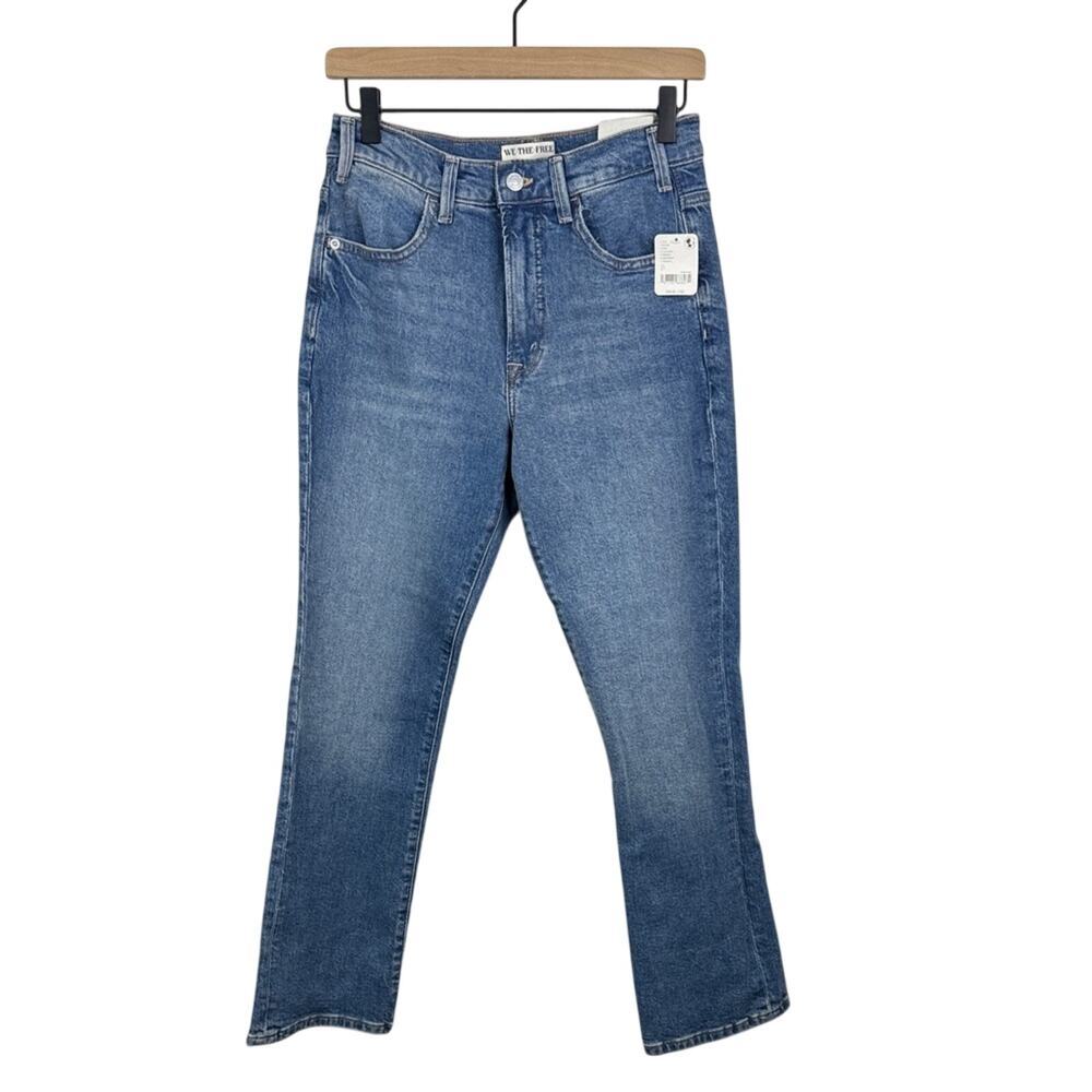 We The Free Low Maintenance Mid Rise Crop Bootcut Denim Stretch Jeans Size 27